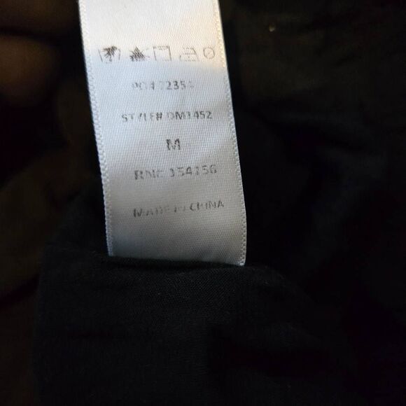 All:Row Roland Shirred Dress Size Medium Black Pockets - Picture 8 of 8